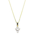 9ct Gold CZ Crystal Cross Pendant