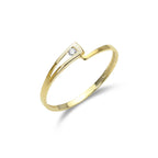 9ct Gold Staggered Set Diamond Stacking Ring