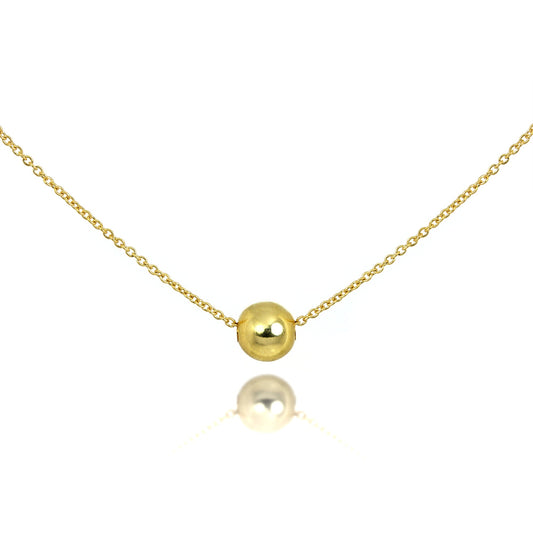 9ct Gold Fine Belcher Chain 18 Inch Necklace with 5mm Ball