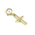 9ct Gold Small Cross Clip on Charm
