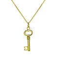 9ct Gold Old Fashioned Key Pendant on 16 - 20 Inch Chain