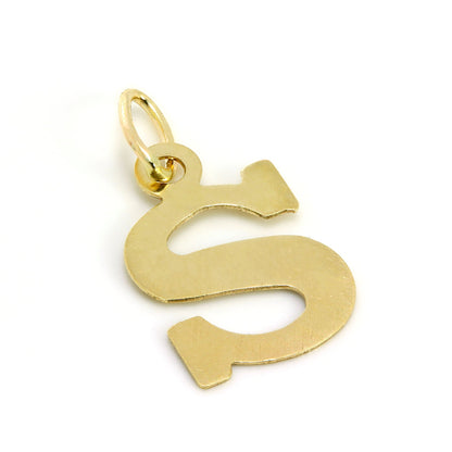 Lightweight Small 9ct Gold Initial Letter Charms A - Z