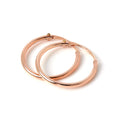 9ct Rose Gold Light Sleeper Hoop Earrings 10mm - 13mm