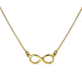 9ct Gold Infinity Pendant 16 Inch Necklace