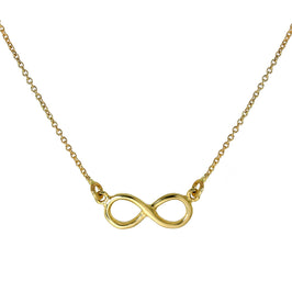 9ct Gold Infinity Pendant 16 Inch Necklace