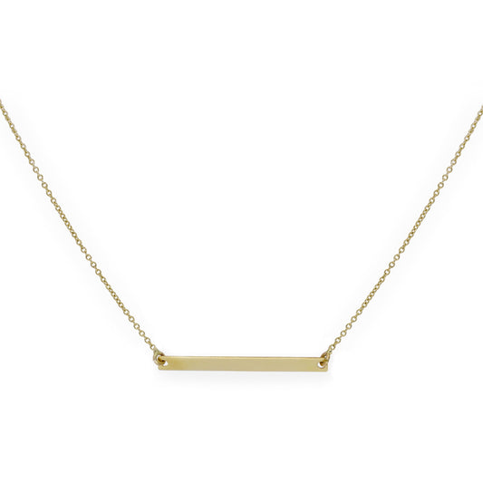 9ct Gold Thin ID Plate Necklace