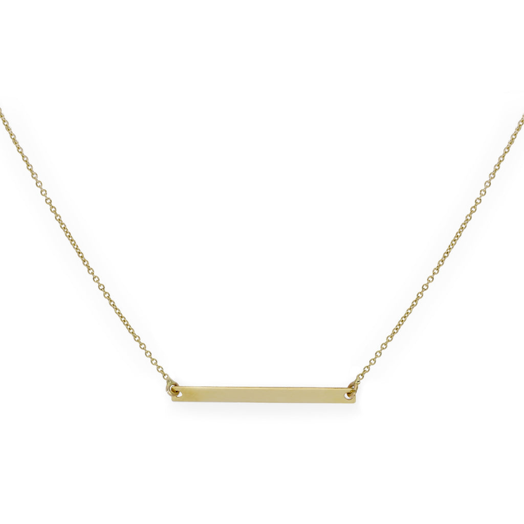 9ct Gold Thin ID Plate Necklace
