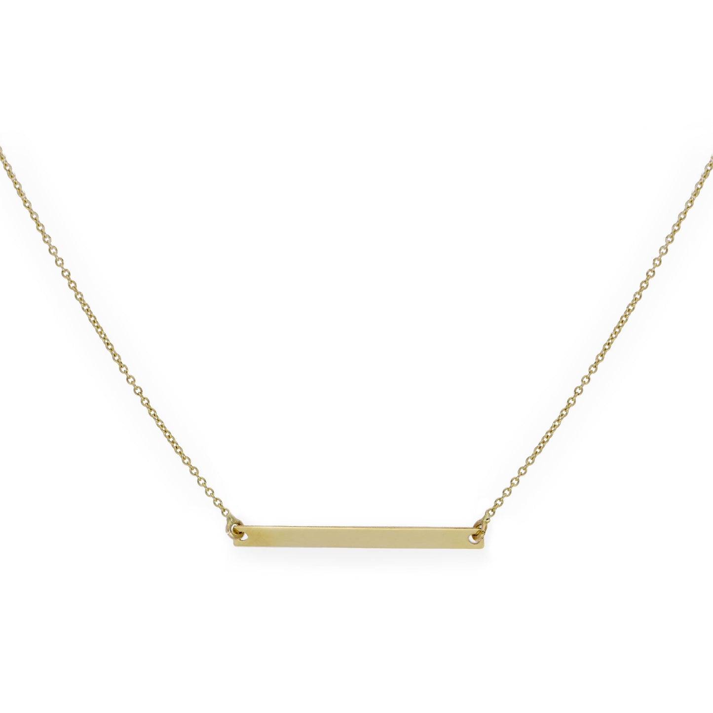 9ct Gold Thin ID Plate Necklace