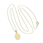 9ct Gold Engravable Oval Pendant Necklace 16 - 20 Inches