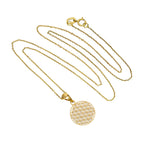 9ct Gold Star Flower of Life Pendant Necklace 16 - 20 Inches