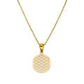 9ct Gold Star Flower of Life Pendant Necklace 16 - 20 Inches