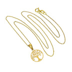 9ct Gold Tree of Life Pendant Necklace 16 - 20 Inches