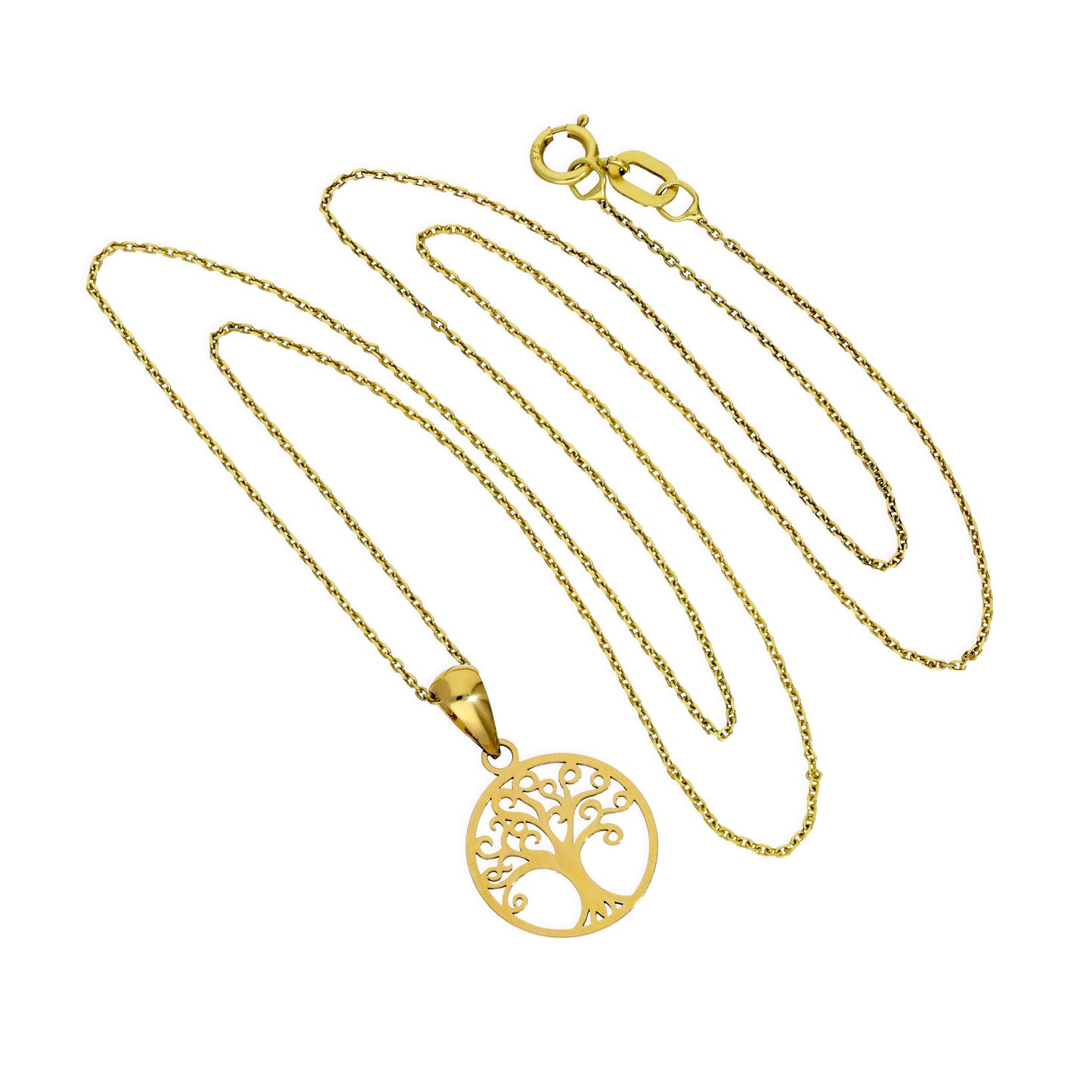 9ct Gold Tree of Life Pendant Necklace 16 - 20 Inches