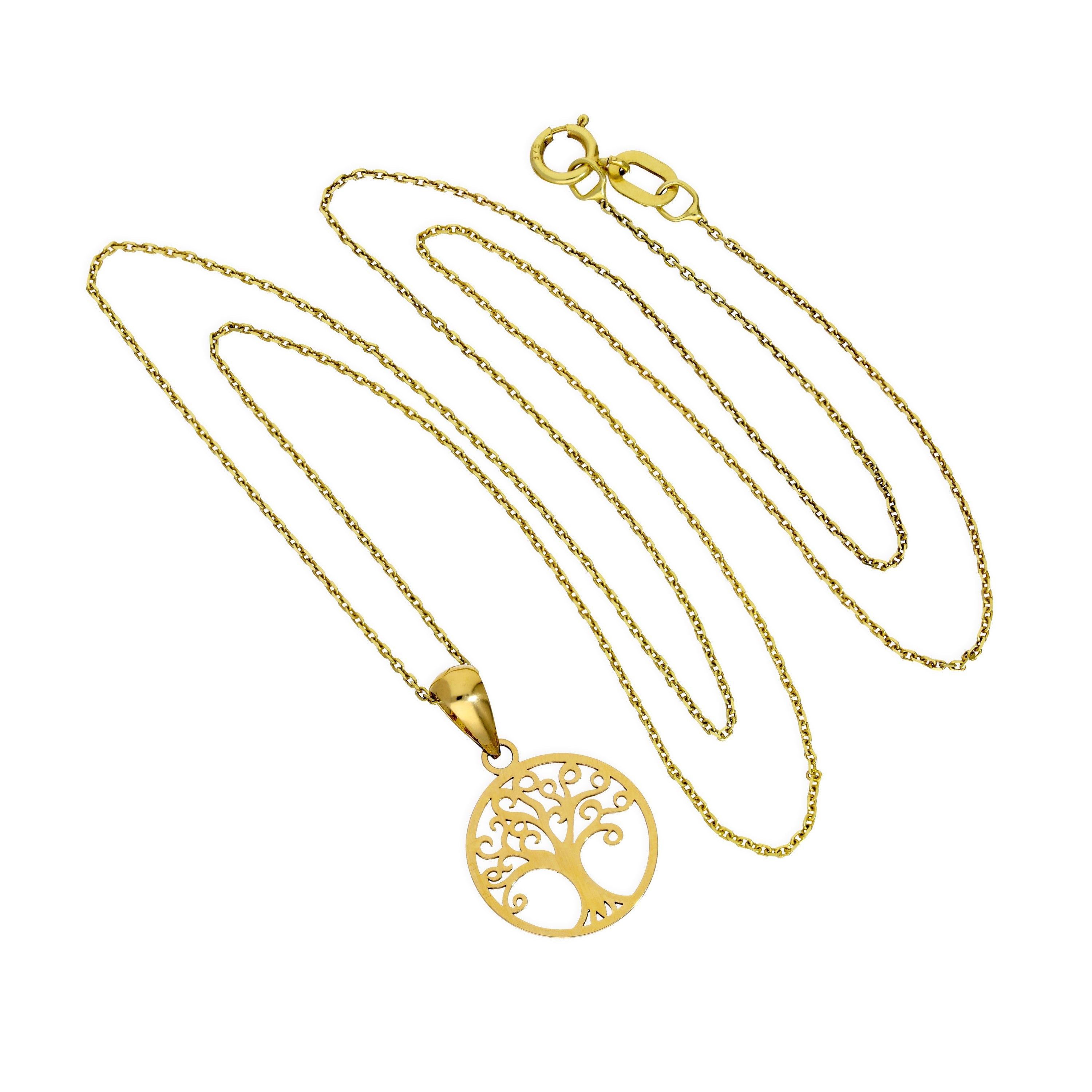 9ct Gold Tree of Life Pendant Necklace 16 - 20 Inches