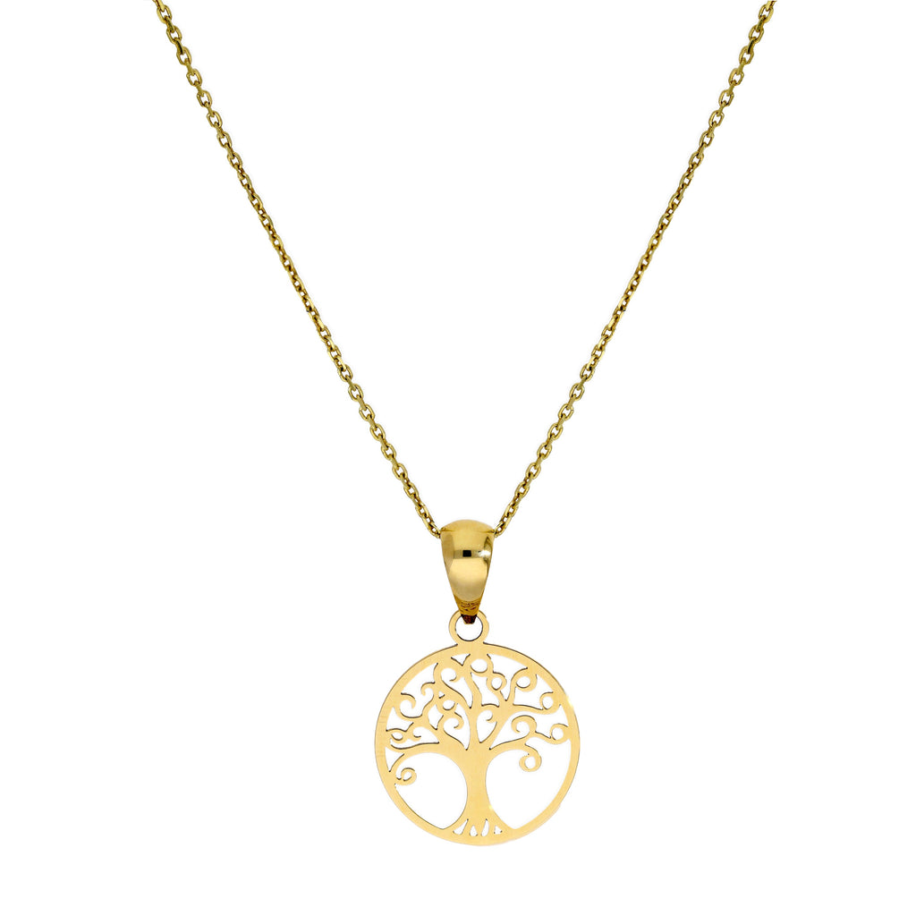 9ct Gold Tree of Life Pendant Necklace 16 - 20 Inches