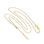 9ct Gold Bar Drop Pendant Necklace 16 - 20 Inches