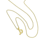 Tiny 9ct Gold Alphabet Letter B Pendant Necklace 16 - 20 Inches