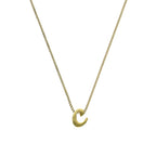Tiny 9ct Gold Alphabet Letter C Pendant Necklace 16 - 20 Inches