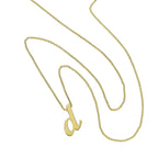 Tiny 9ct Gold Alphabet Letter D Pendant Necklace 16 - 20 Inches