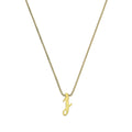 Tiny 9ct Gold Alphabet Letter J Pendant Necklace 16 - 20 Inches