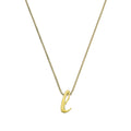 Tiny 9ct Gold Alphabet Letter L Pendant Necklace 16 - 20 Inches