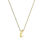 Tiny 9ct Gold Alphabet Letter L Pendant Necklace 16 - 20 Inches