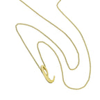 Tiny 9ct Gold Alphabet Letter L Pendant Necklace 16 - 20 Inches