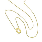 Tiny 9ct Gold Alphabet Letter O Pendant Necklace 16 - 20 Inches
