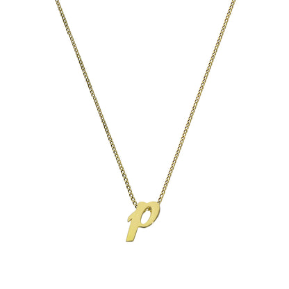 Tiny 9ct Gold Alphabet Letter P Pendant Necklace 16 - 20 Inches