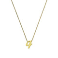 Tiny 9ct Gold Alphabet Letter Q Pendant Necklace 16 - 20 Inches