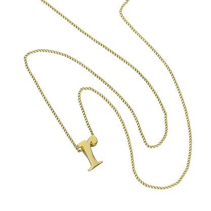 Tiny 9ct Gold Alphabet Letter R Pendant Necklace 16 - 20 Inches