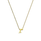 Tiny 9ct Gold Alphabet Letter R Pendant Necklace 16 - 20 Inches