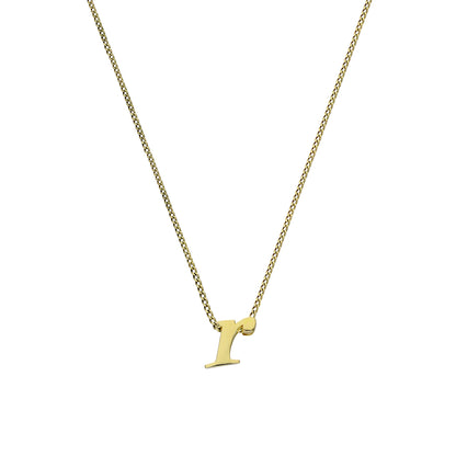 Tiny 9ct Gold Alphabet Letter R Pendant Necklace 16 - 20 Inches
