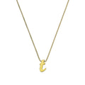 Tiny 9ct Gold Alphabet Letter T Pendant Necklace 16 - 20 Inches