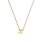 Tiny 9ct Gold Alphabet Letter X Pendant Necklace 16 - 20 Inches