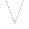 Tiny 9ct Gold Alphabet Letter Y Pendant Necklace 16 - 20 Inches