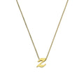 Tiny 9ct Gold Alphabet Letter Z Pendant Necklace 14 - 18 Inches