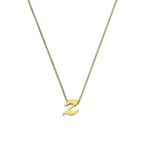 Tiny 9ct Gold Alphabet Letter Z Pendant Necklace 14 - 18 Inches