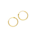 9ct Gold 0.8mm Tube Hoop Earrings 8mm - 20mm