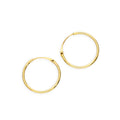 9ct Gold 0.8mm Tube Hoop Earrings 8mm - 20mm