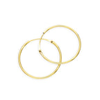 9ct Gold 0.8mm Tube Hoop Earrings 8mm - 20mm