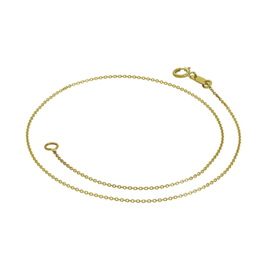 9ct Gold 9.5 Inch Curb Anklet