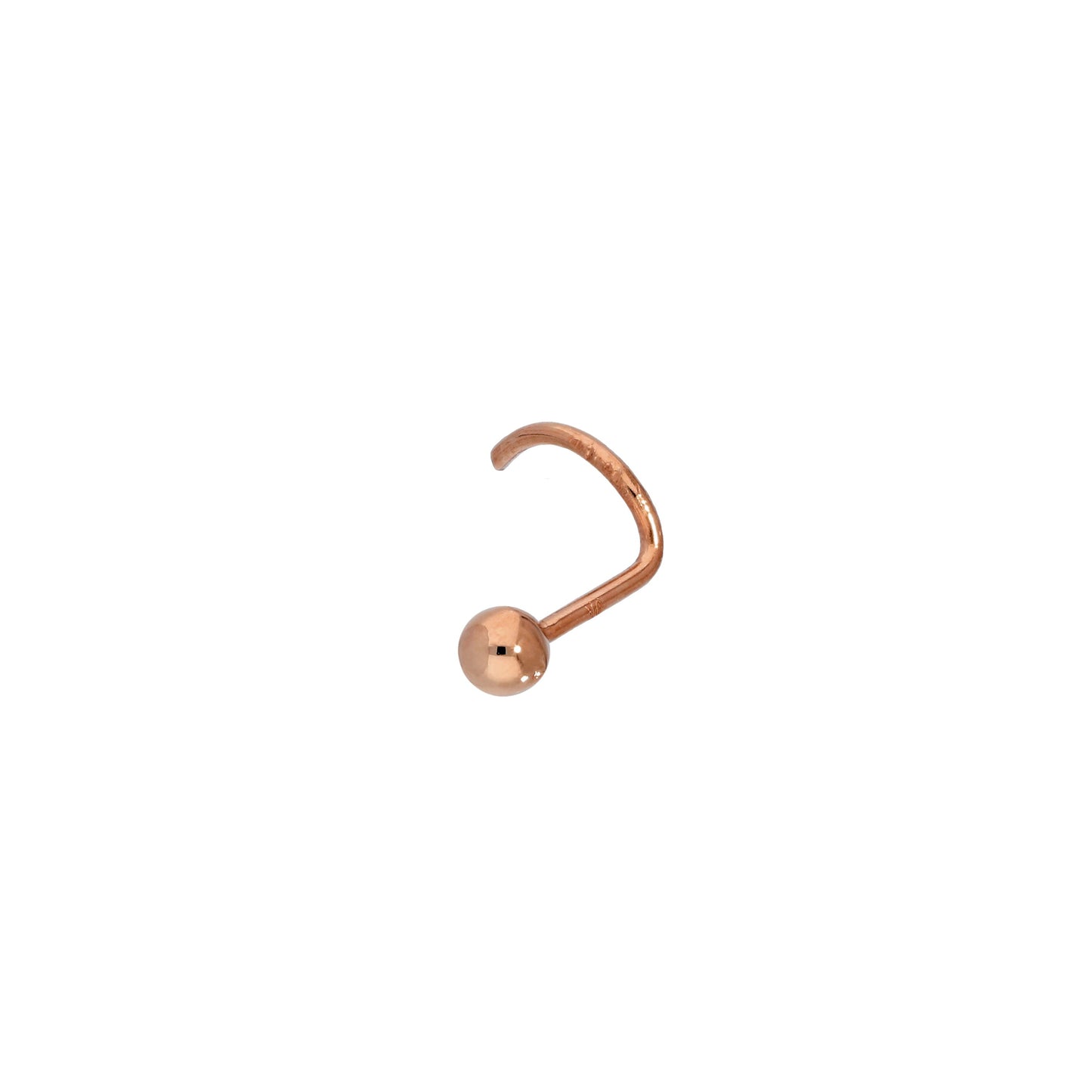9ct Rose Gold 22Ga Nose Screw