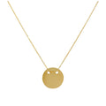 9ct Gold Engravable Circle Necklace 16 Inches