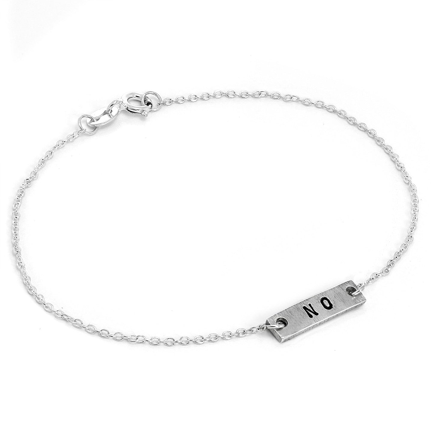 Personalised Sterling Silver Bar Bracelet Anklet