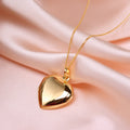 Gold Plated Sterling Silver Engravable Heart Locket on Chain 16 - 22 Inches