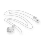 Tiny Sterling Silver & CZ Crystal Engravable Heart Locket on Chain 14-32 Inches