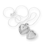 Sterling Silver Engraved Heart Locket on Chain 14 -28 Inches