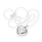 Sterling Silver Engraved Heart Locket on Chain 14 -28 Inches