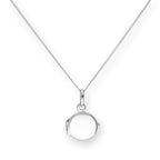 Tiny Sterling Silver Engravable Round Locket on Chain 14 - 32 Inches